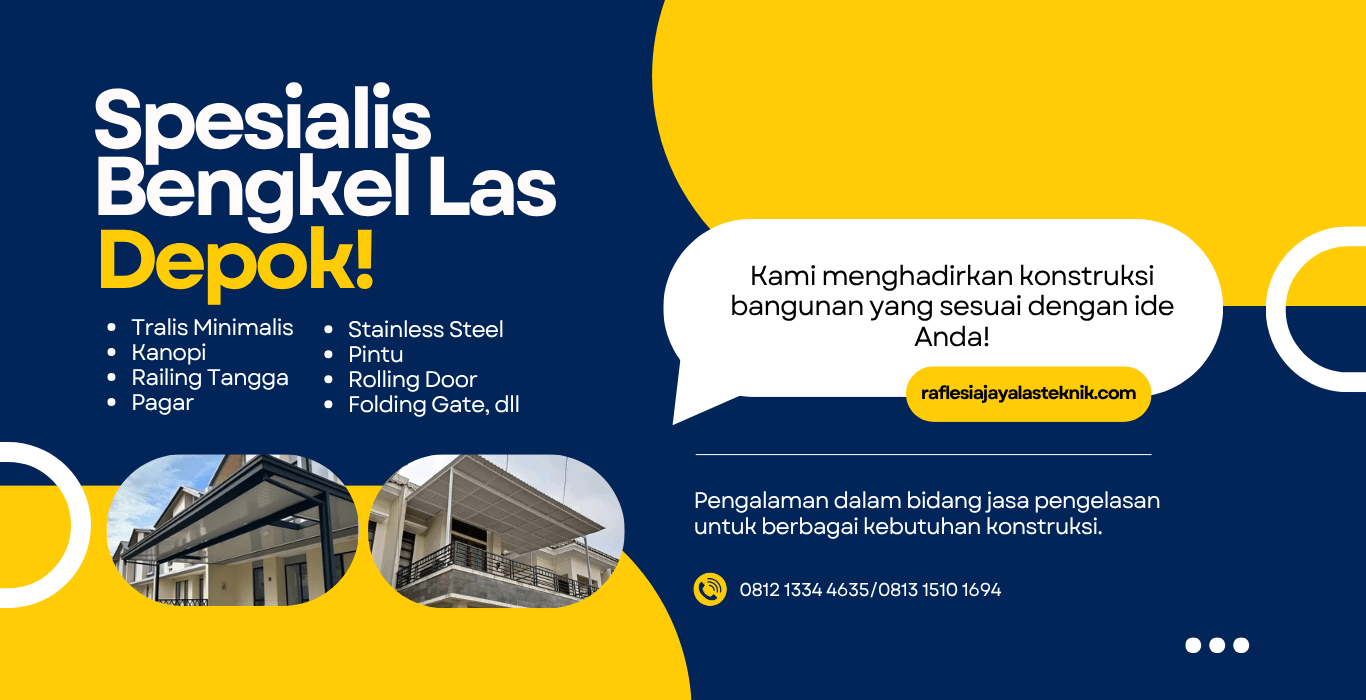 banner bengkel las depok